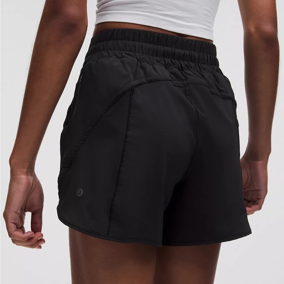 Lululemon Track That High-Rise Lined Short 5” Size 8 Black Shorts with Pocket - Picture 6 of 9